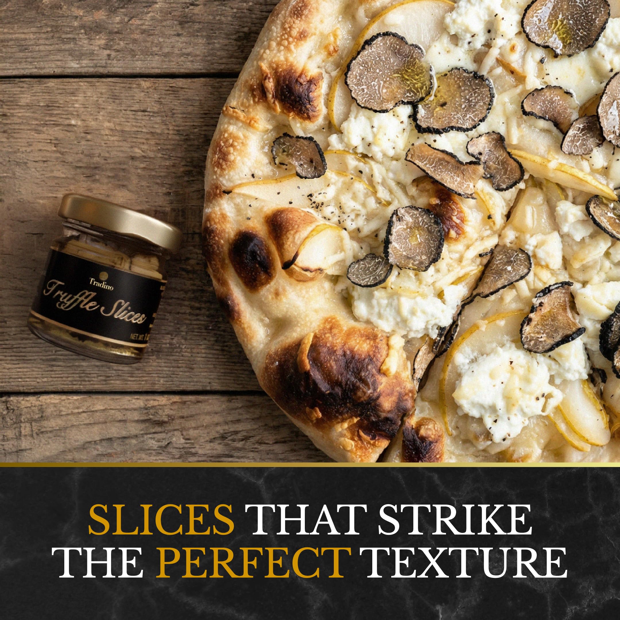 Tradino Premium Black Truffle Slices | Artisanal Italian Truffles | Fresh Black Truffle Carpaccio | Perfect for Easter Brunch, Appetizers & Holiday Cooking | Gourmet Dish Enhancer | 30g (1 oz)
