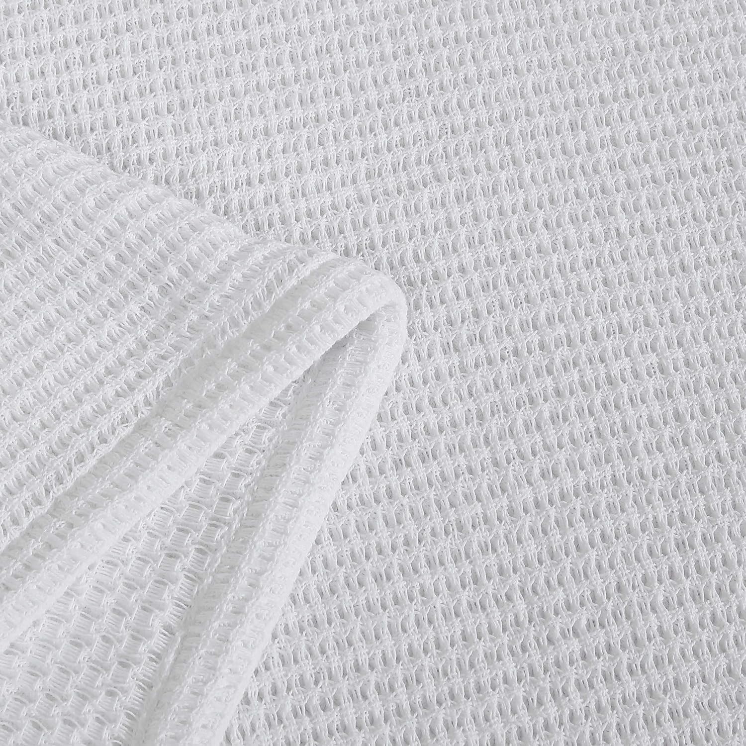 Calvin Klein - Queen Blanket, Premium Cotton Honeycomb Weave Bedding, Medium Weight Bed Blanket (Cotton Weave White, Queen) - Image 4
