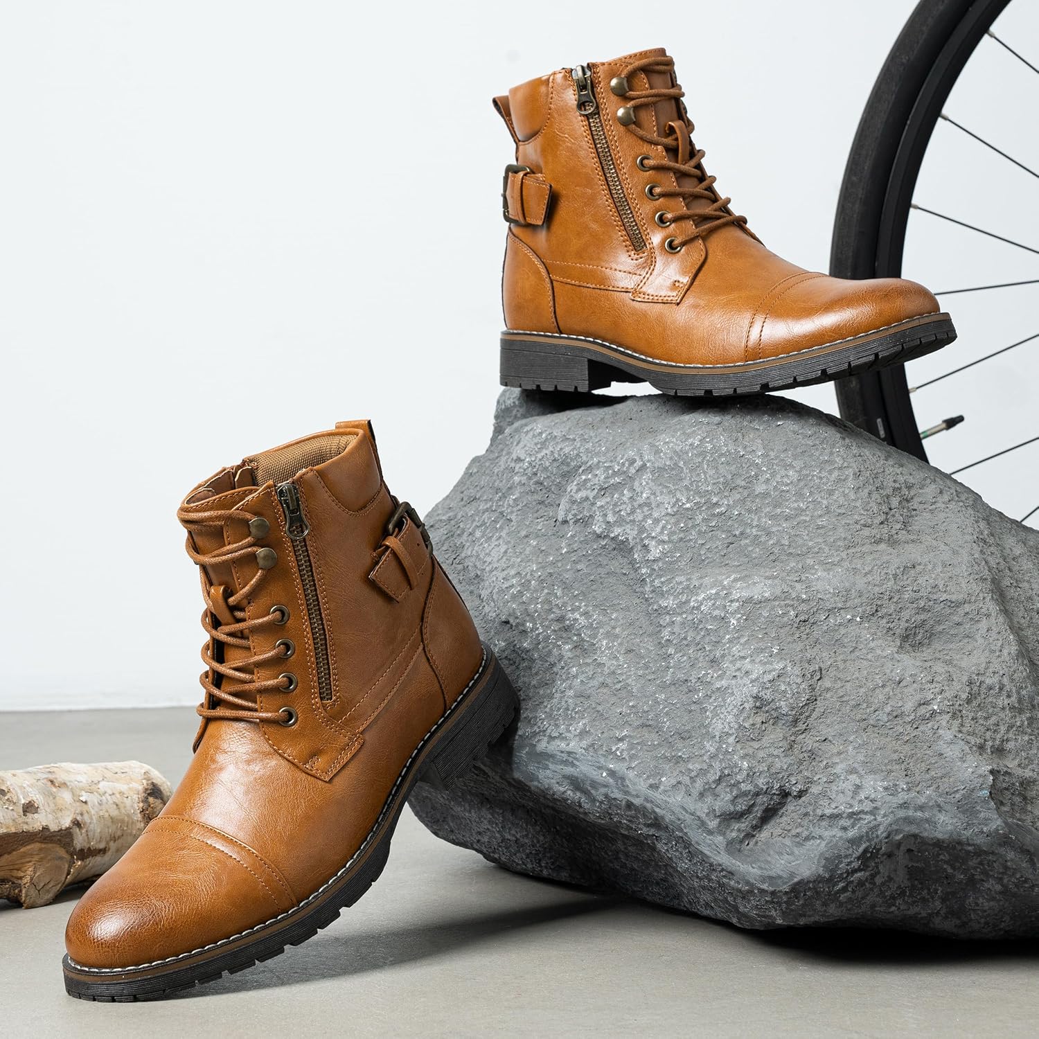 Vostey Men's Business Casual Motorcycle Chukka Boots Togo | Ubuy