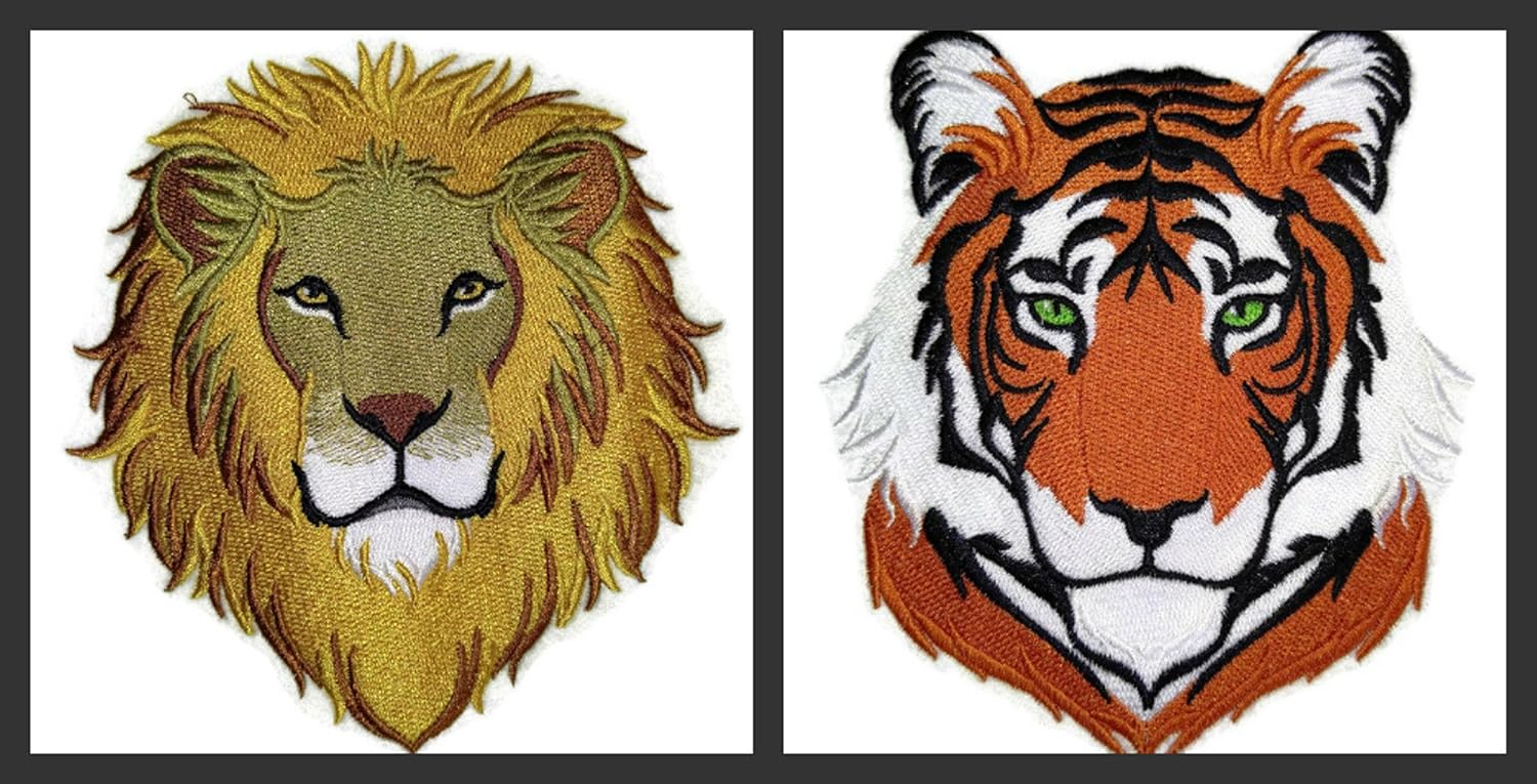 Nature Weaved in Threads, Amazing Animal Kingdom [Royal Bengal Tiger face] [Custom and Unique] Embroidered Iron on/Sew Patch [5" *5.5"] [Made in USA]