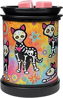 Wax Melt Warmer, for Scented Wax Melts - Day of The Dead Collection Cat Dance - Fragrance Cubes and Tarts