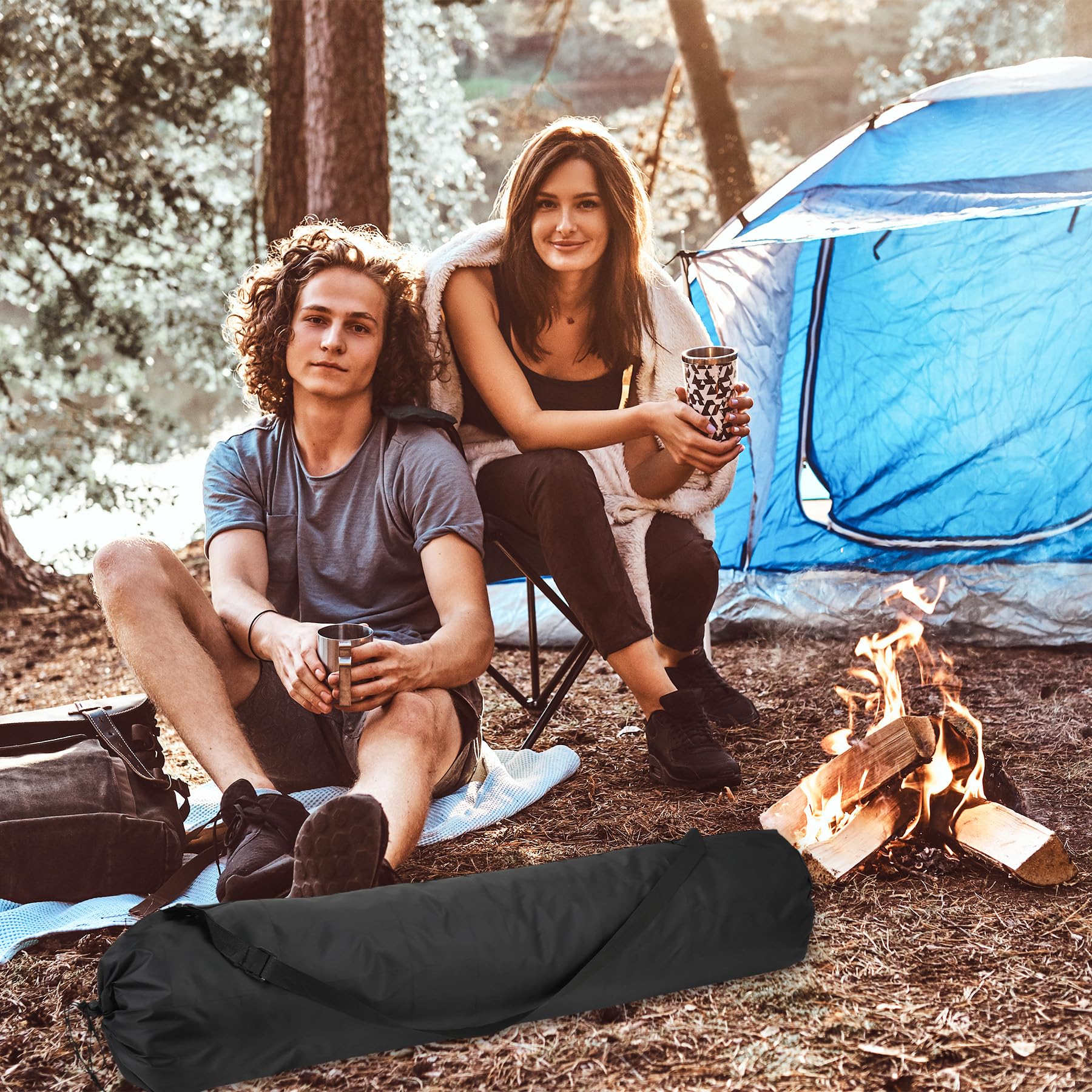 2 Pack Camping Chair Replacement Bag 37.4 Inches Nylon Storage Tent Bag with Handle Strap Large Folding Chair Carry Bags Heavy Duty Chairs Bags for Travel Outdoor Camping Sports (No Chairs Included) - Image 5