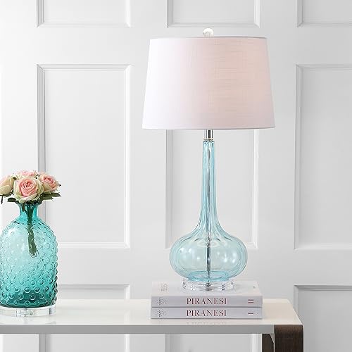 Miniatura 9 de JONATHAN Y JYL1079B-SET2 Juego de 2 lámparas de mesa Bette de 28.5 pulgadas con lágrima de cristal, lámpara de mesa LED contemporánea para mesita de