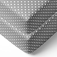 Vista 13 de Bacati - Falda de cama Mix N Match Pin Dots para cuna/niños pequeños con volantes de polvo (rojo)