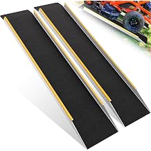 VNN 48" Aluminum Shed Ramps 2PCS - 4 Long Loading Ramp for Lawn Mower, 9.8" Wide Ramps for Shed, 1200 lbs Capacity Trailer Ramp for Motorcycle, E-Bike, Dirt Bike, Scooter, Bicycle