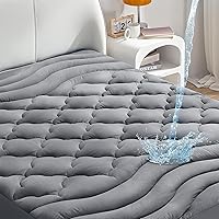 Vista 1 de Sonive Waterproof Mattress Protector,Queen Mattress Topper with Deep Pocket up to 21'' Microfiber Fitted Mattress Pad Waterproof, Breathable