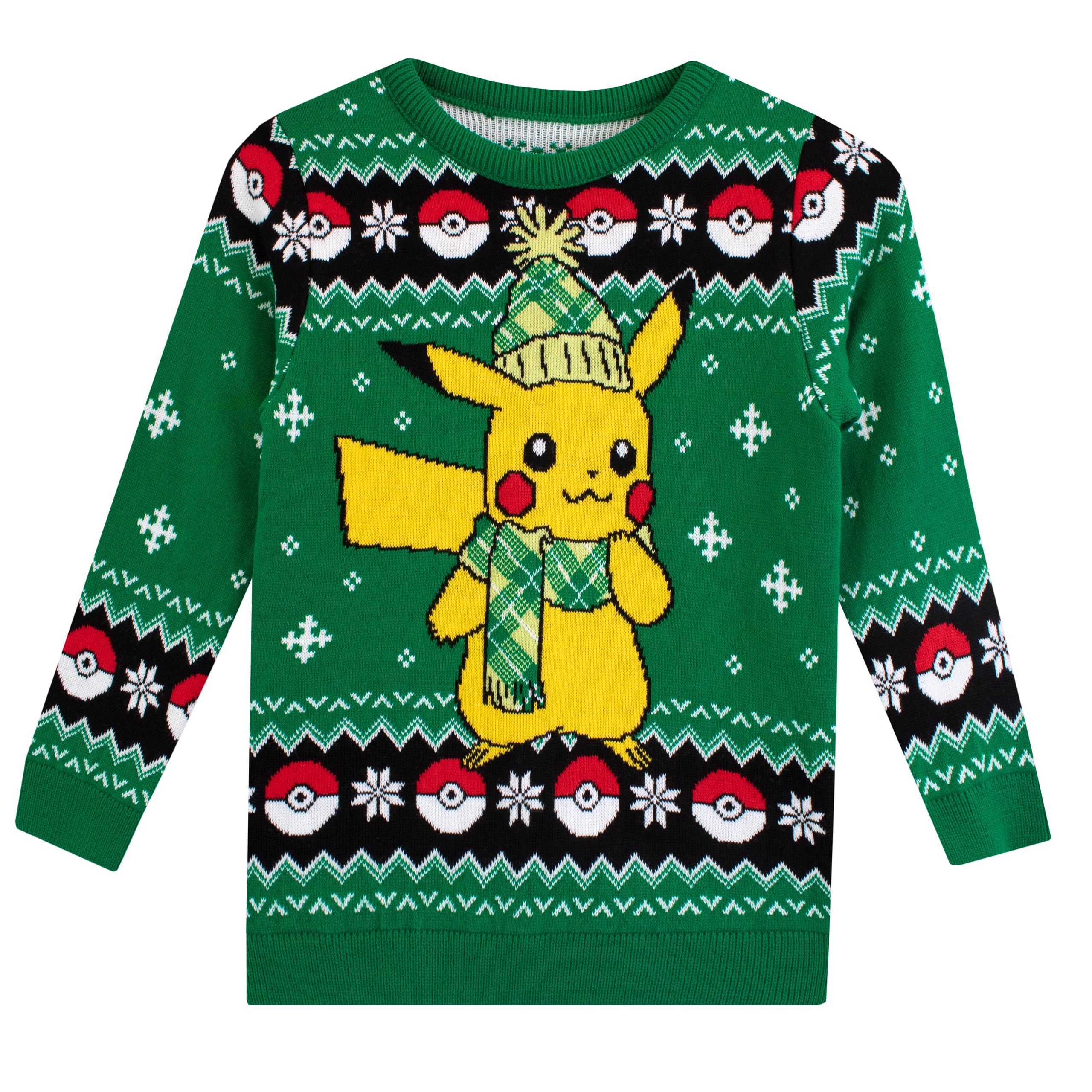 Pokémon Maglione Natalizio Uomo | Pikachu Maglione Lungo Natale | Felpa Natalizio Uomo