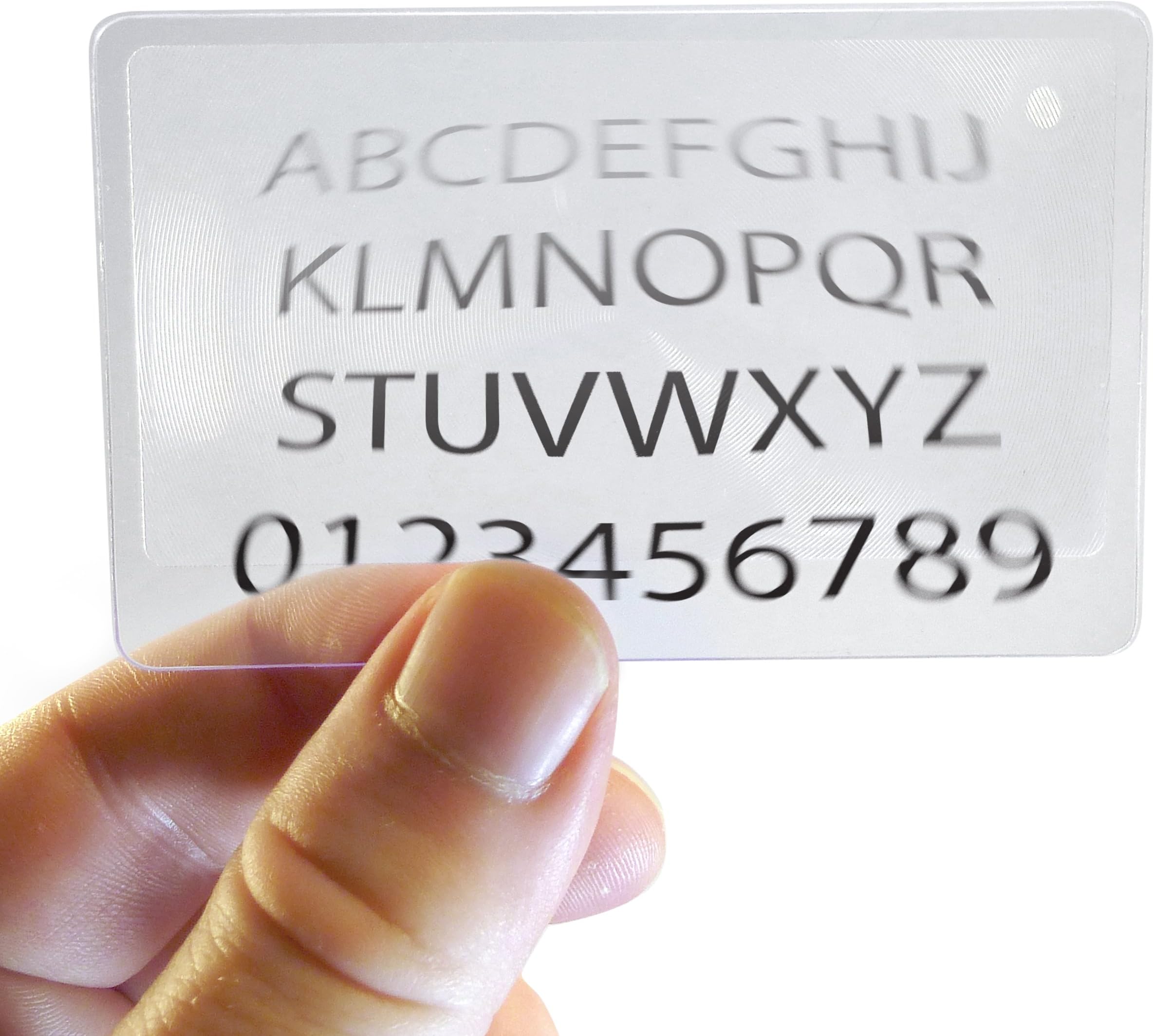 Credit Card Magnifying Glass - Exact Size That Fits Easily in Your Wallet or Pocket - Quality Credit Card Magnifier Offers 3X or 300% Visual Amplification - Twin Pack โ by Magnicious
