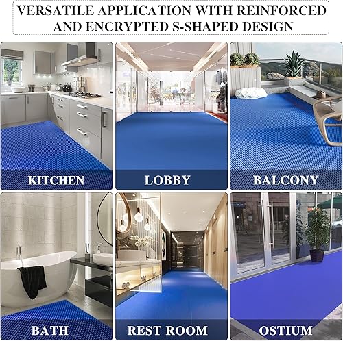 Miniatura 8 de Tapete de drenaje antideslizante comercial de 3 x 10 pies, tapete de drenaje de PVC para baño, piscina, tapete de cocina, tapete hueco de 15