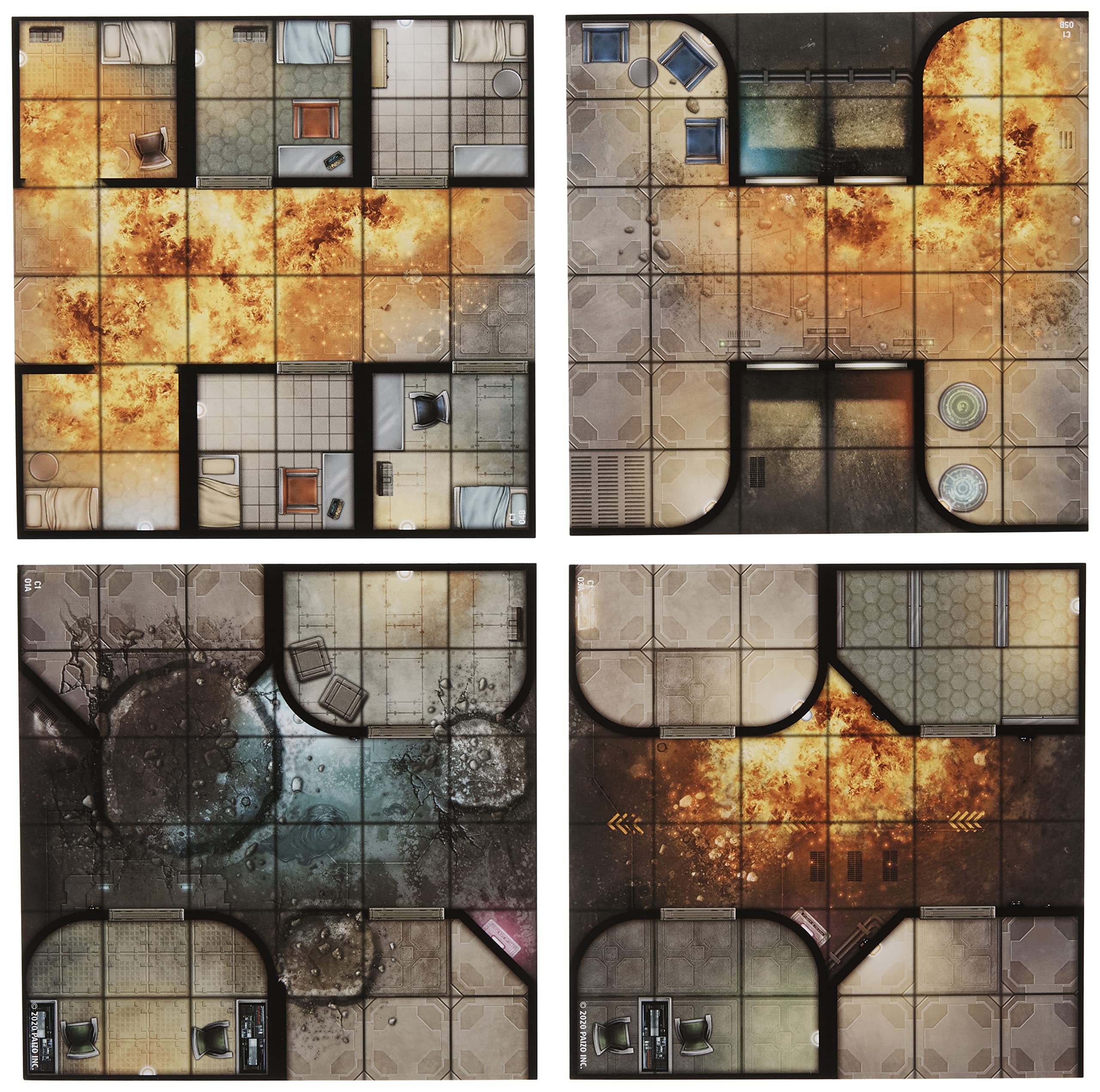 Starfinder Flip-Tiles: City Starter Set – 42 Double-Sided Map Tiles For RPG Gaming - View #5