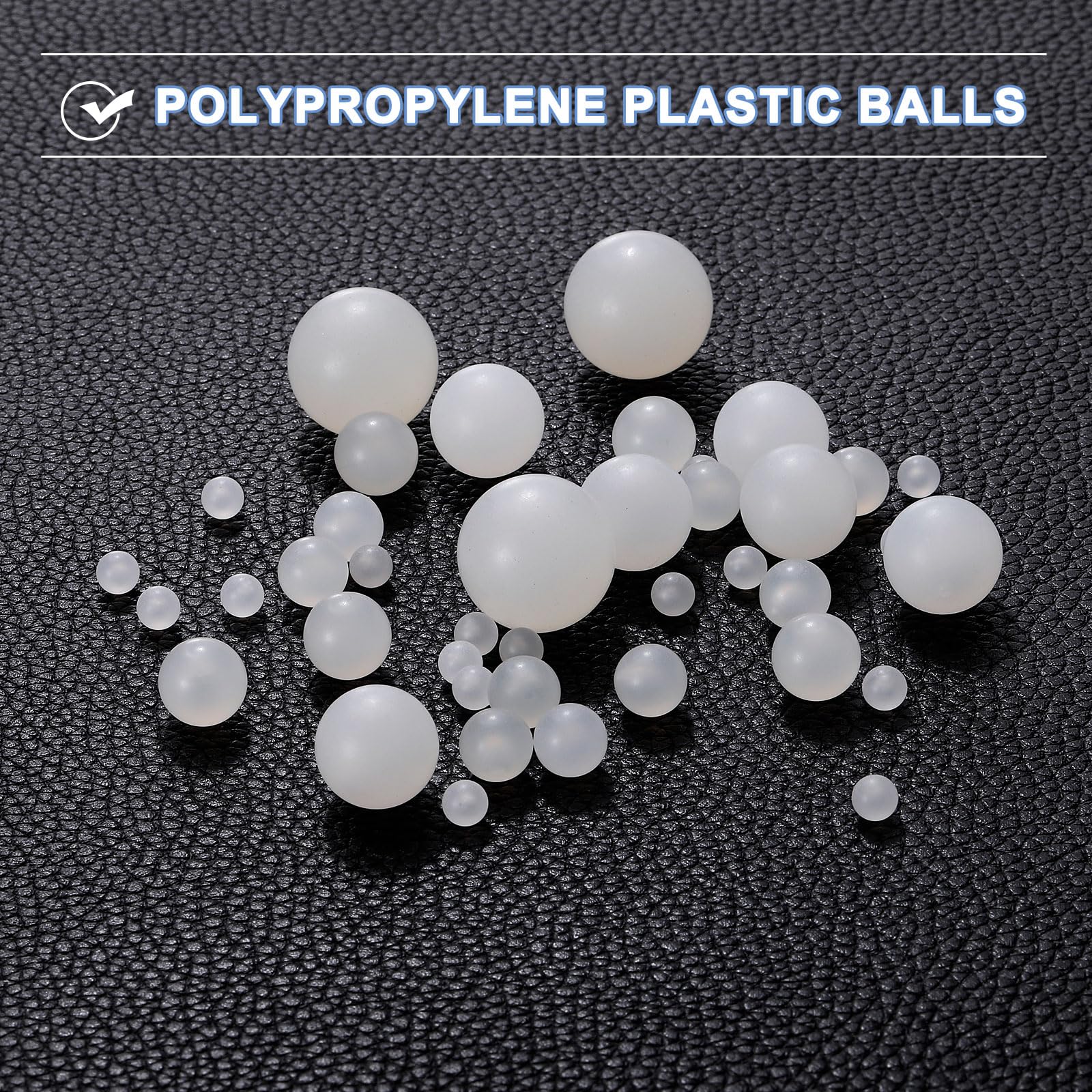 sourcing map 20 bolas de rodamiento de plástico PP 20 mm, bolas sólidas de precisión, blanco