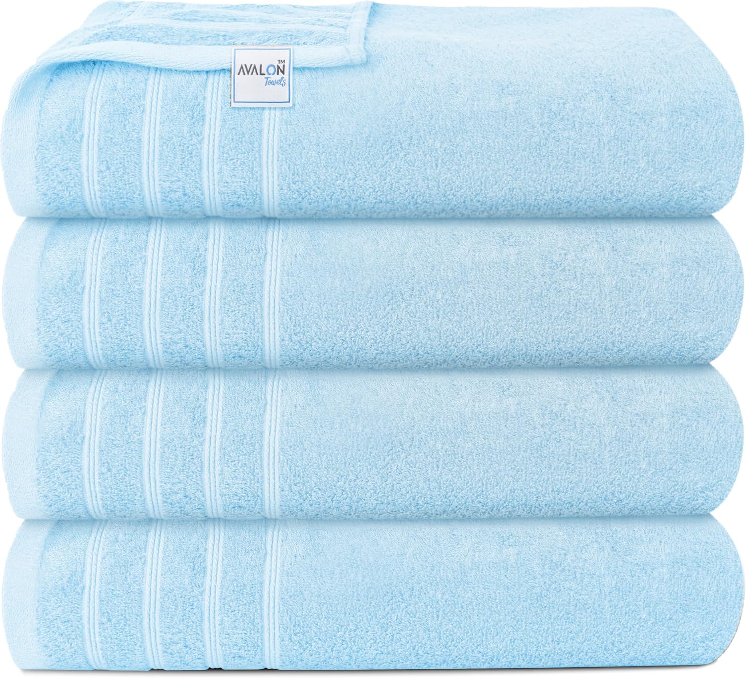 Avalon Towels Bath Towels Set of 4, Size 30 x 60 Inches, Highly Soft and Absorbent, Quick Drying, Lightweight, Perfect for Daily Use
