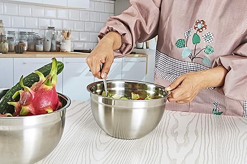 Miniatura 2 de Cuenco de acero inoxidable duradero y resistente al óxido, fácil agarre y estabilidad, diseño de tazón versátil para cocinar, hornear, preparar y