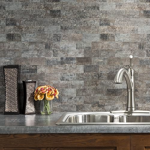 Miniatura 2 de Aspect Azulejo de collage para despegar y pegar en corredor gris mixto