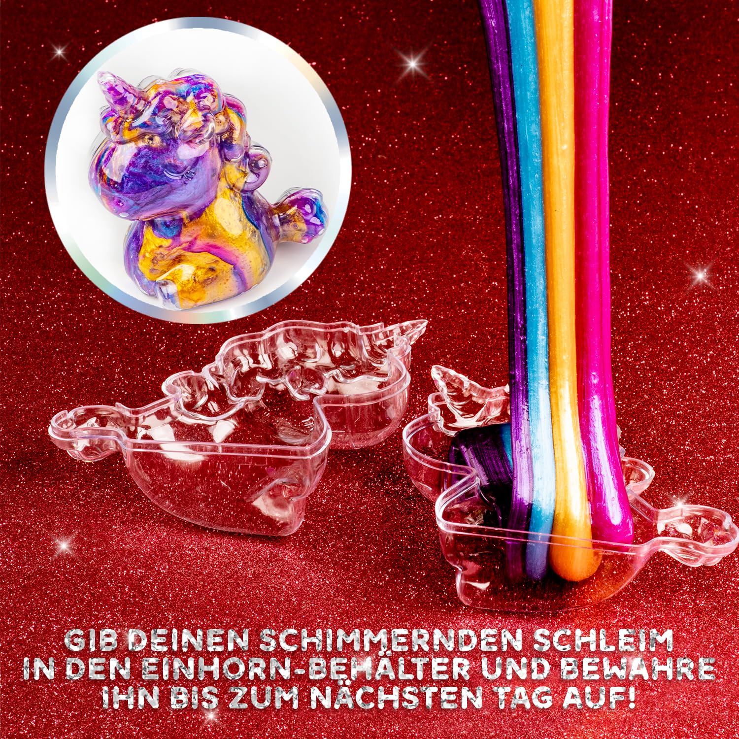 Original Stationery Kosmischer Schimmer Einhorn Set, -Spass - für Mädchen mit Lustigen -Zusätzen um im Dunkeln Leuchtenden Schleim und Mehr zu Machen