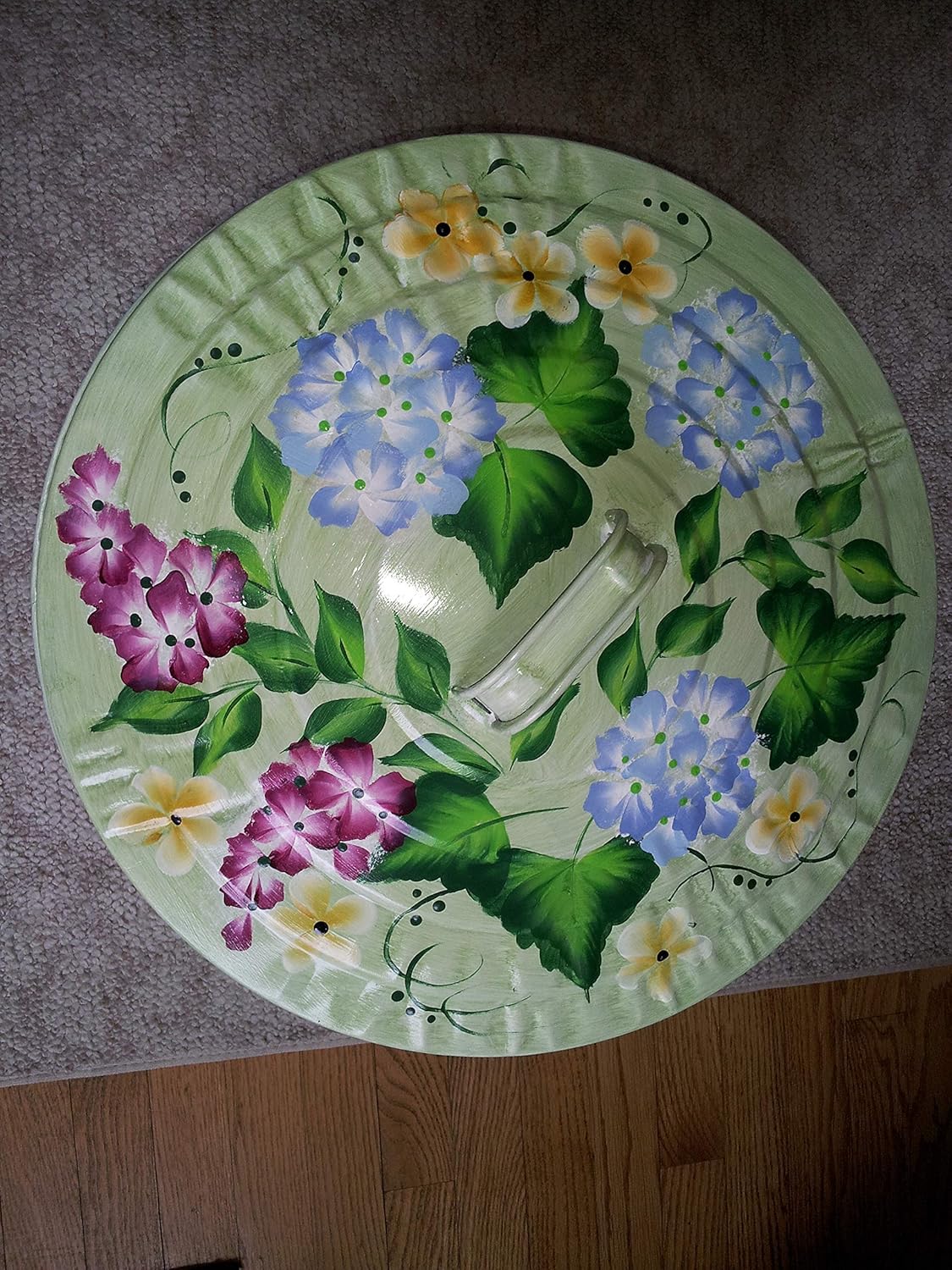 10 Gallon Hand Painted Decorative Trash Can Garbage Can