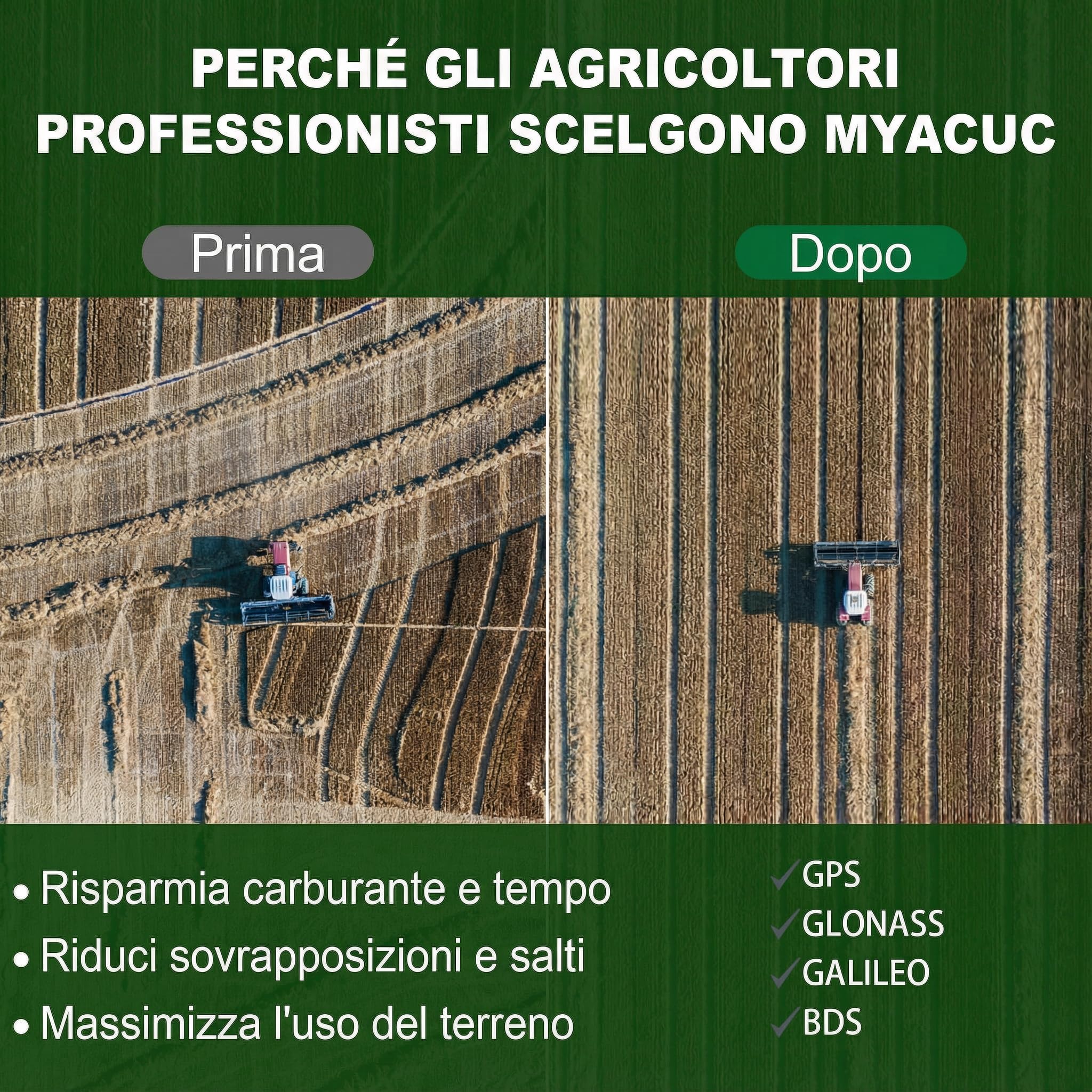 Navigatore GPS per Trattore per l’Agricoltura di Precisione, Navigatore Agricolo GNSS con Schermo Touch da 9", Adatto a Irrorazione, Aratura e Semina, Posizionamento Automatico