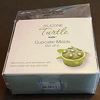 Vista 2 de Ganz - Moldes de silicona para cupcakes de tortuga, juego de 6
