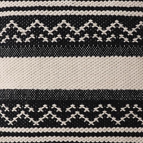 Miniatura 130 de REDEARTH · Puf otomano sin rellenos, con textura, cubo de almacenamiento, puf, reposapiés para sala de estar, dormitorio, guardería, habitación de