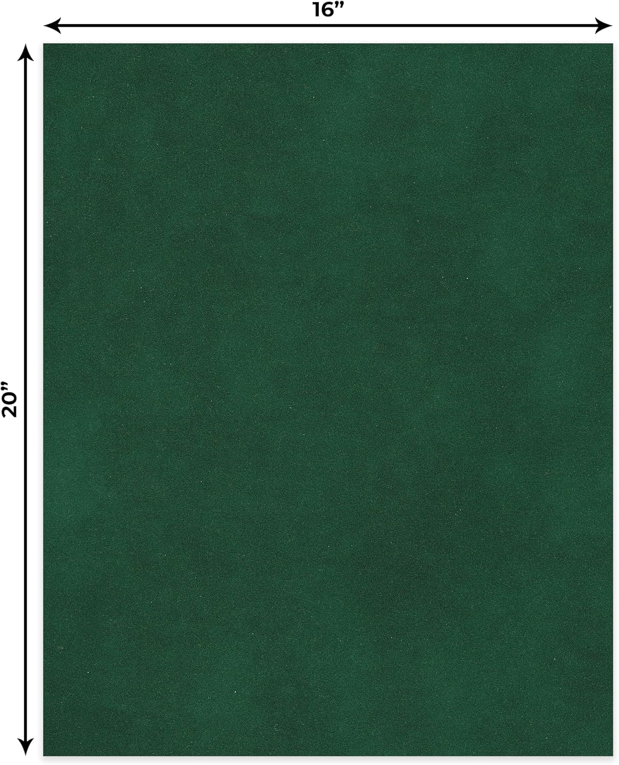 CountryArtHouse Treeline Green Suede Acid Free 16x20 Backing Board - Uncut Photo Mat Board - 1 Sheet