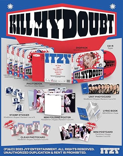 Miniatura 4 de ITZY KILL MY DOUBT 7 Contenido del mini álbum+POB+Tarjeta fotográfica+seguimiento sellado (set completo (versión estándar 4+Digipack 5