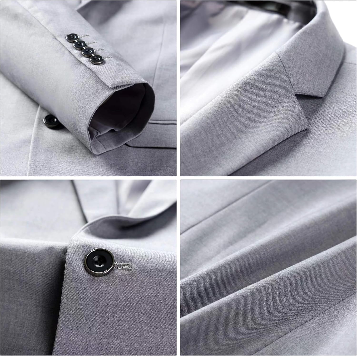 DEETRUST Men's 3 Piece Slim Fit Suit Set, 2 Button Blazer Jacket Vest Pants with Tie, Mens Suit for Party, Wedding & Business - Image 5