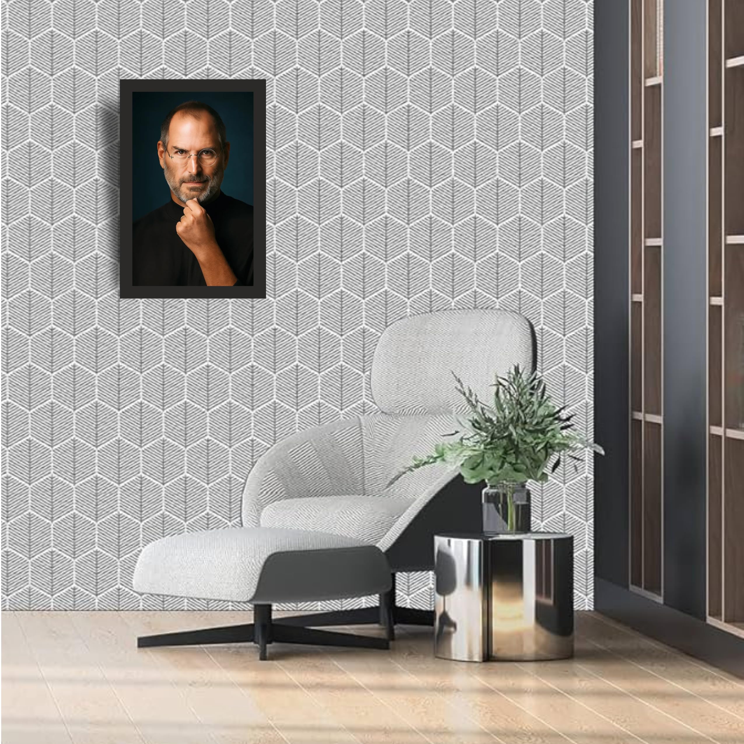 Color Portrait of Visionary Innovator Wall Art