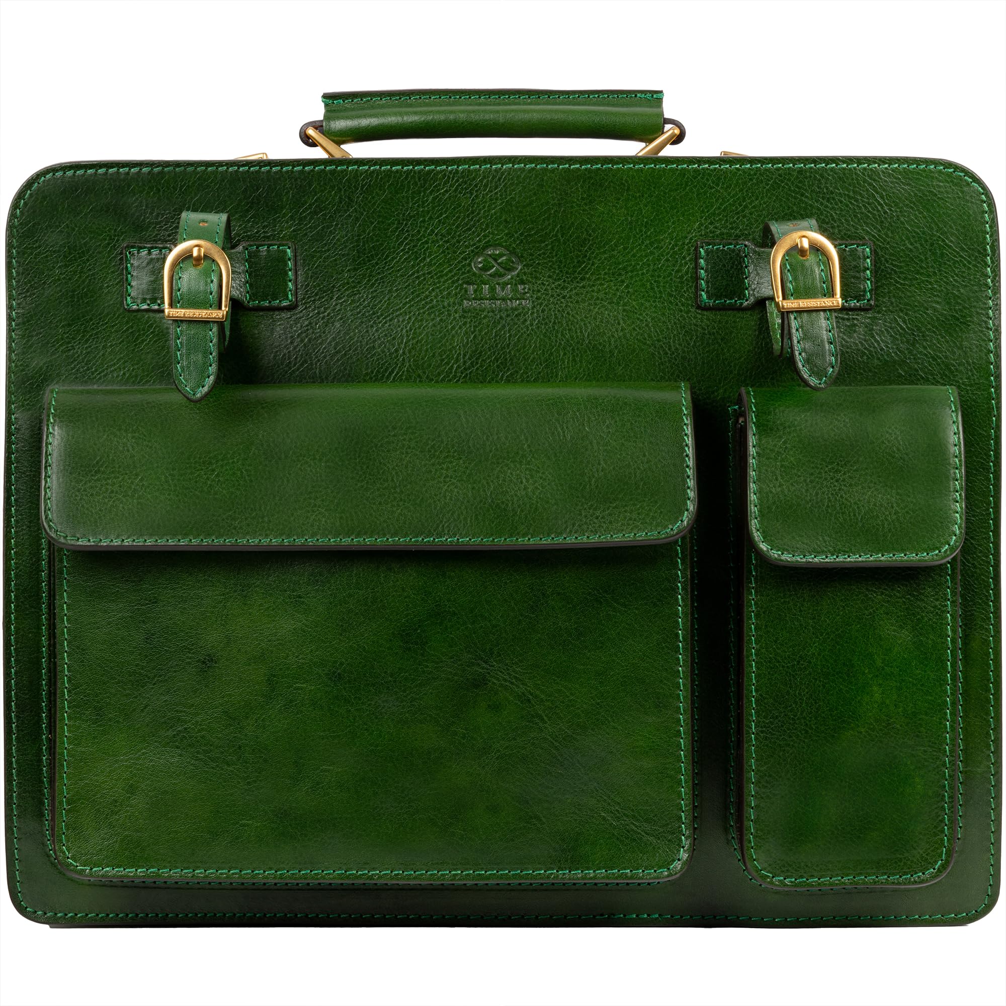 Resistencia al Tiempo Maletín De Cuero - Bolso De Cuero Con Clase Para Hombres - Maletín De Negocios Vintage