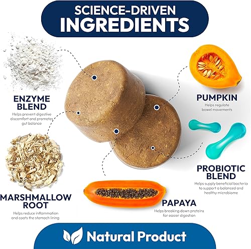 Miniatura 3 de Probióticos para perros  170 probióticos masticables para perros  Enzimas digestivas y prebióticos  Apoyan la salud intestinal, alivio de diarrea,