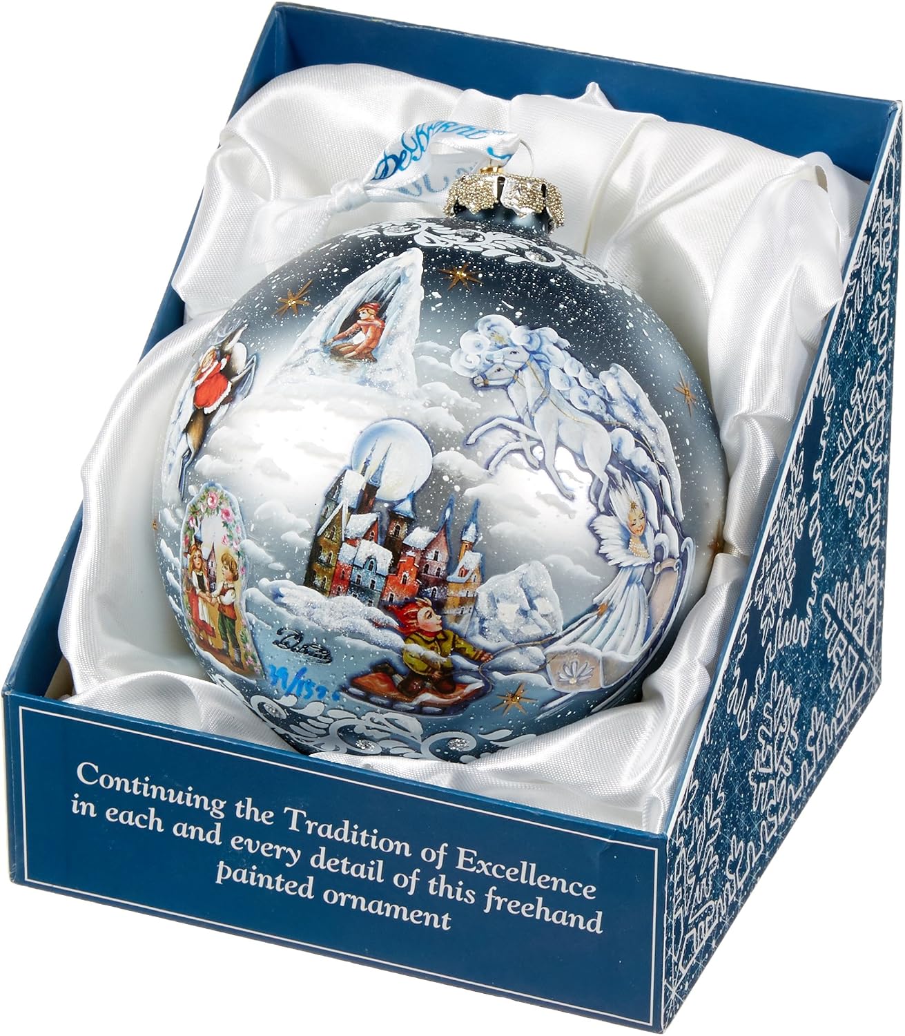 G. Debrekht Limited Edition Snow Queen Glass Ball Ornament, 5.5"