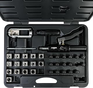 ARES 18010 - Universal Hydraulic Flaring Tool Set - Create 45 Degree Single or Double Flares, ISO and DIN Bubble Flares, Push Connect Flares and GM Fuel Line Flares
