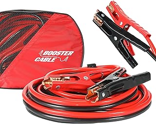 Jumper Cables for Car Battery，Heavy Duty Booster Cables for Jump Starting Dead or Weak Batteries, Emergency Start Cable for Car Van Truck with Carry Bag(6Gauge,16FT)