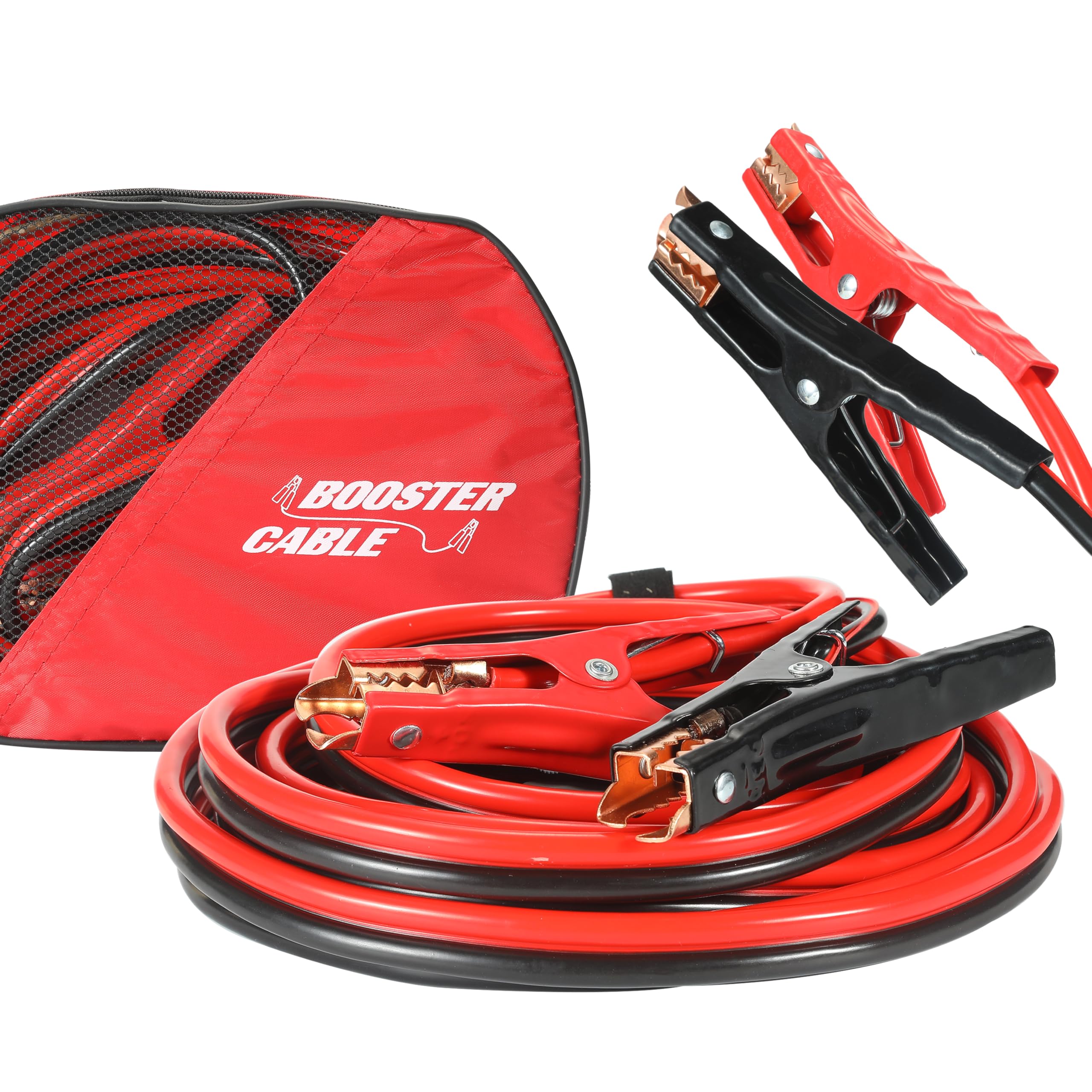 Jumper Cables for Car Battery，Heavy Duty Booster Cables for Jump Starting Dead or Weak Batteries, Emergency Start Cable for Car Van Truck with Carry Bag(8Gauge,10FT)