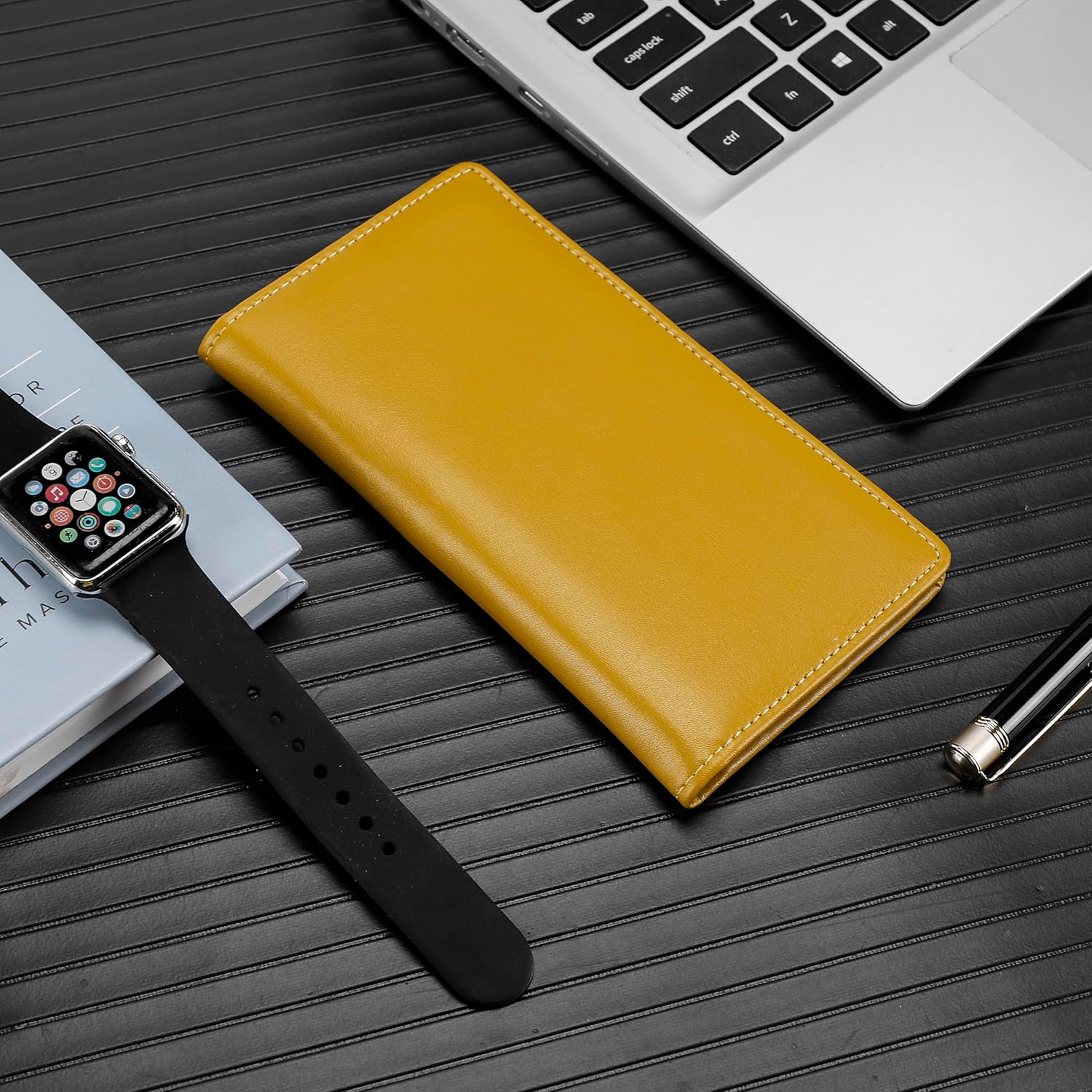 Leather Checkbook Cover for Women&Men,Checkbook Wallet with slots,RFID Blocking by GNEGNI