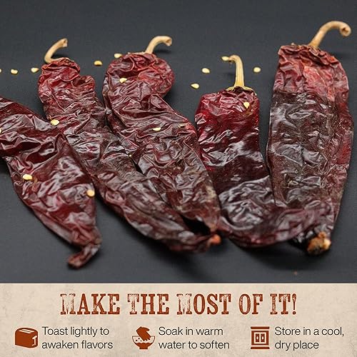 Miniatura 5 de El Venado Guajillo Chile Pods 3oz (seco)  Chile natural y premium suave a medio oído  Lo mejor para recetas mexicanas como molé, tamales, salsa