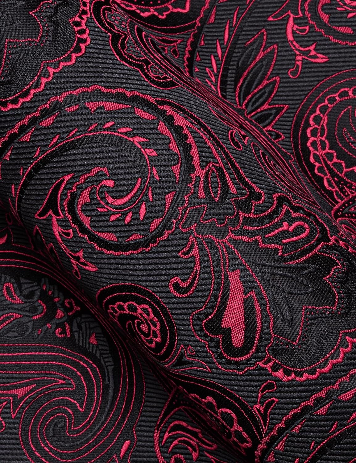 Barry.Wang Men’s Paisley Short Sleeve Shirt Luxury Western Jacquard Party image 5