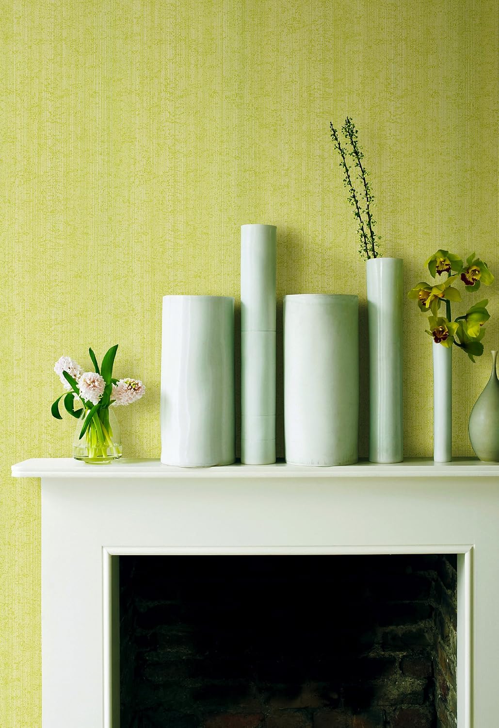 Brewster Home Fashions Kenneth James 59-54176 Verve Leda Silver Swirl Stria Wallpaper