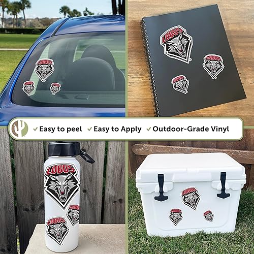 Miniatura 2 de Desert Cactus Adhesivo de la Universidad de Nuevo México Lobos UNM Lobos - Calcomanías de vinilo para botella de agua para laptop, hoja de recortes