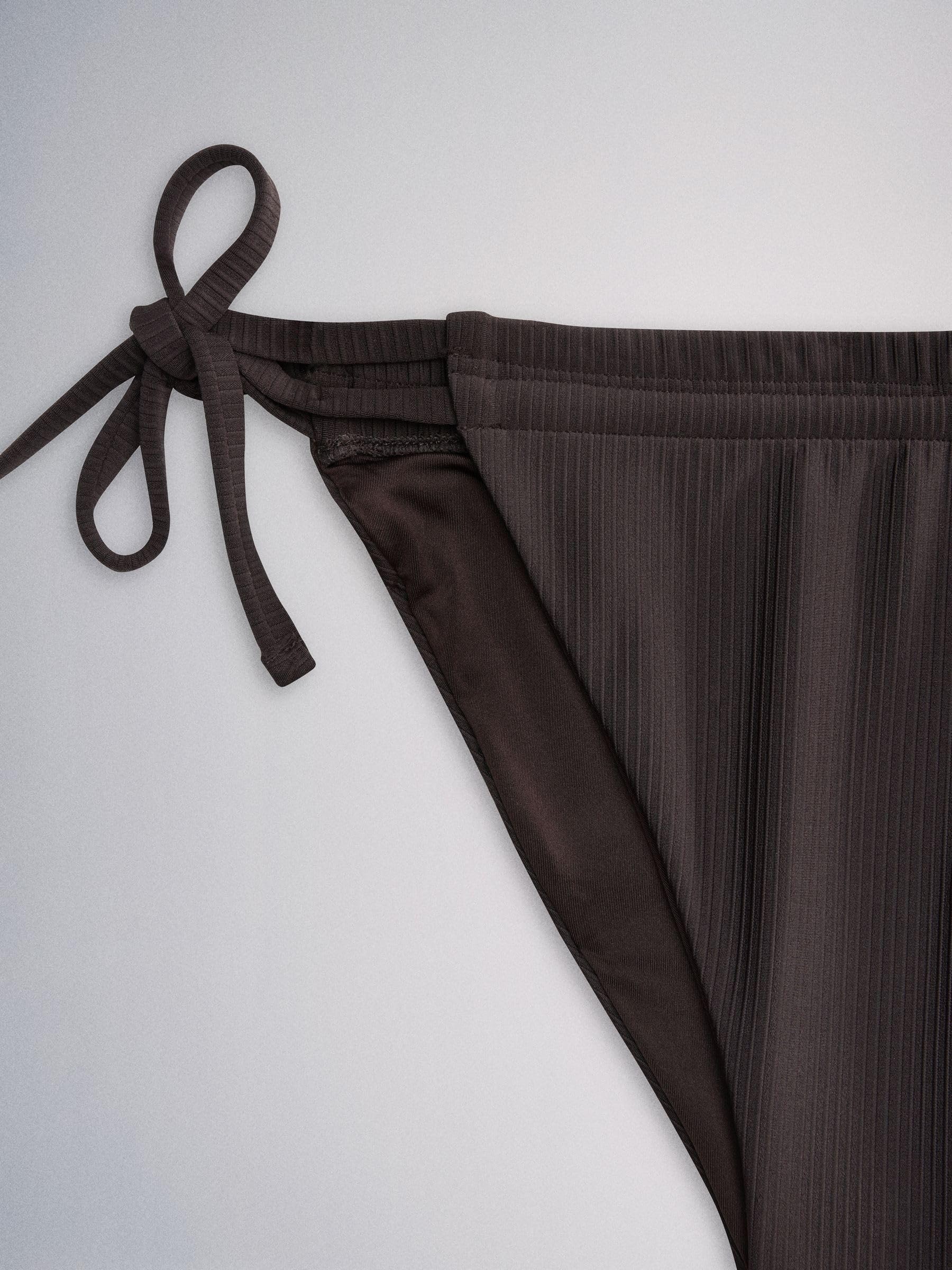 THE SET Donne Confezione da 3 di Slip Bikini sgambati | Adulto, con laccetto, High Leg, Mid Rise, Pull On