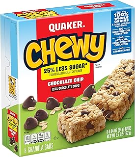 Chewy Granola Bars Chocolate Chip, 0.84 Oz, 8 Ct