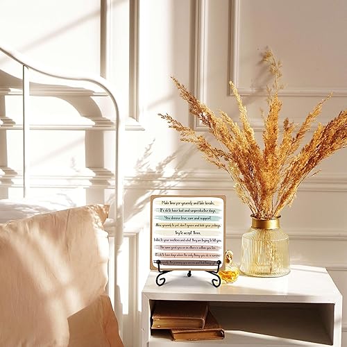 Miniatura 4 de Decoración inspiradora para escritorio de oficina en casa con soporte, cartel de recordatorios de salud mental, regalos de madera motivacionales