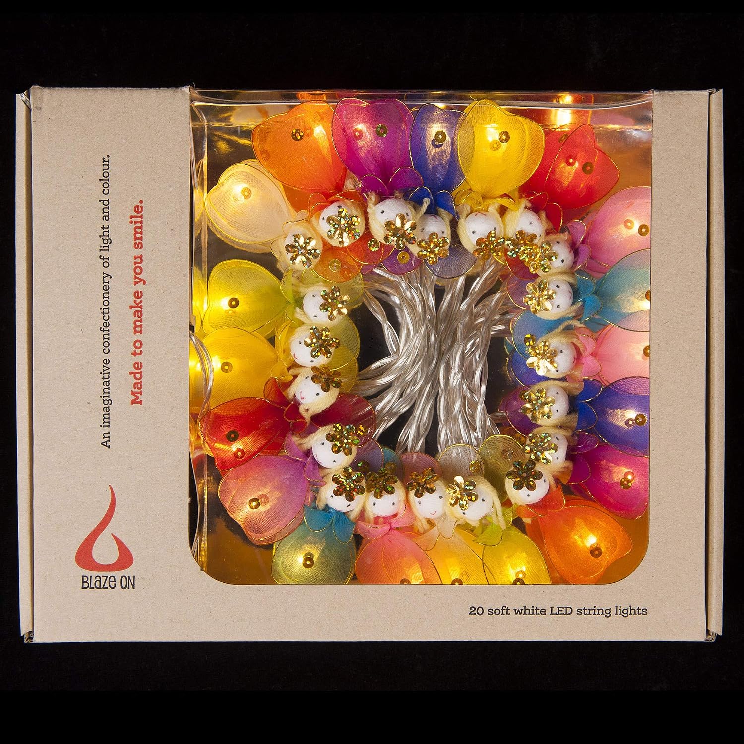 Blaze On Enchanted Princess Fairies Fairy Lights (Rainbow Colours), 20 Warm White LED Lights - Image 3