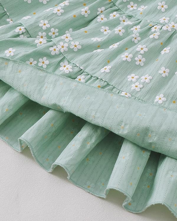 Mioglrie Toddler Dresses 3T 4T Girl Clothes Little Summer Green Outfits by Mioglrie - Used condition - Image 6