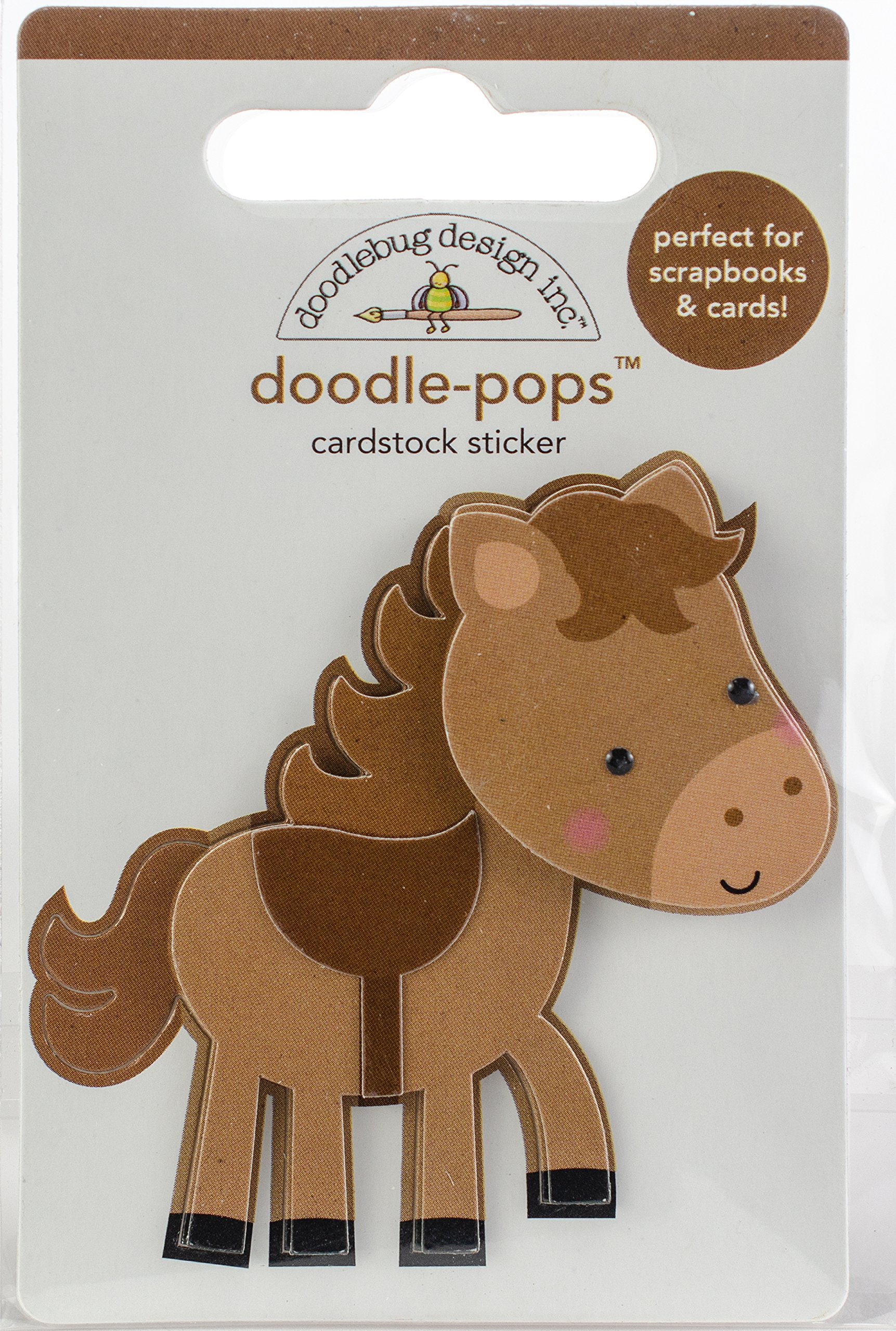 DOODLEBUG DESIGN INC. Doodle-POPS 3D STCKR Giddy UP, Multicolor, One Size