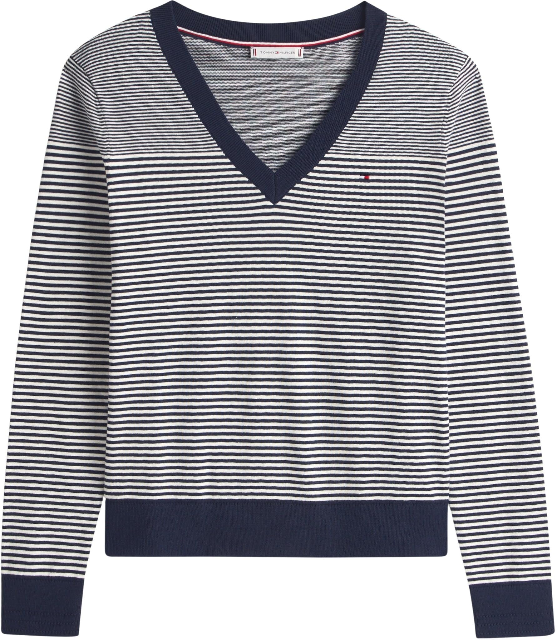 Tommy Hilfiger Sweter pullover Kobiety Co Jersey Fine Gg V-nk Ls Swt Ww0ww40098