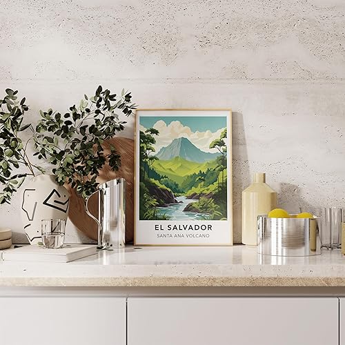 Miniatura 3 de Póster de El Salvador Volcán Santa Ana imprimir El Salvador Viajes Impreso Arte de Pared, Póster de Viaje de El Salvador