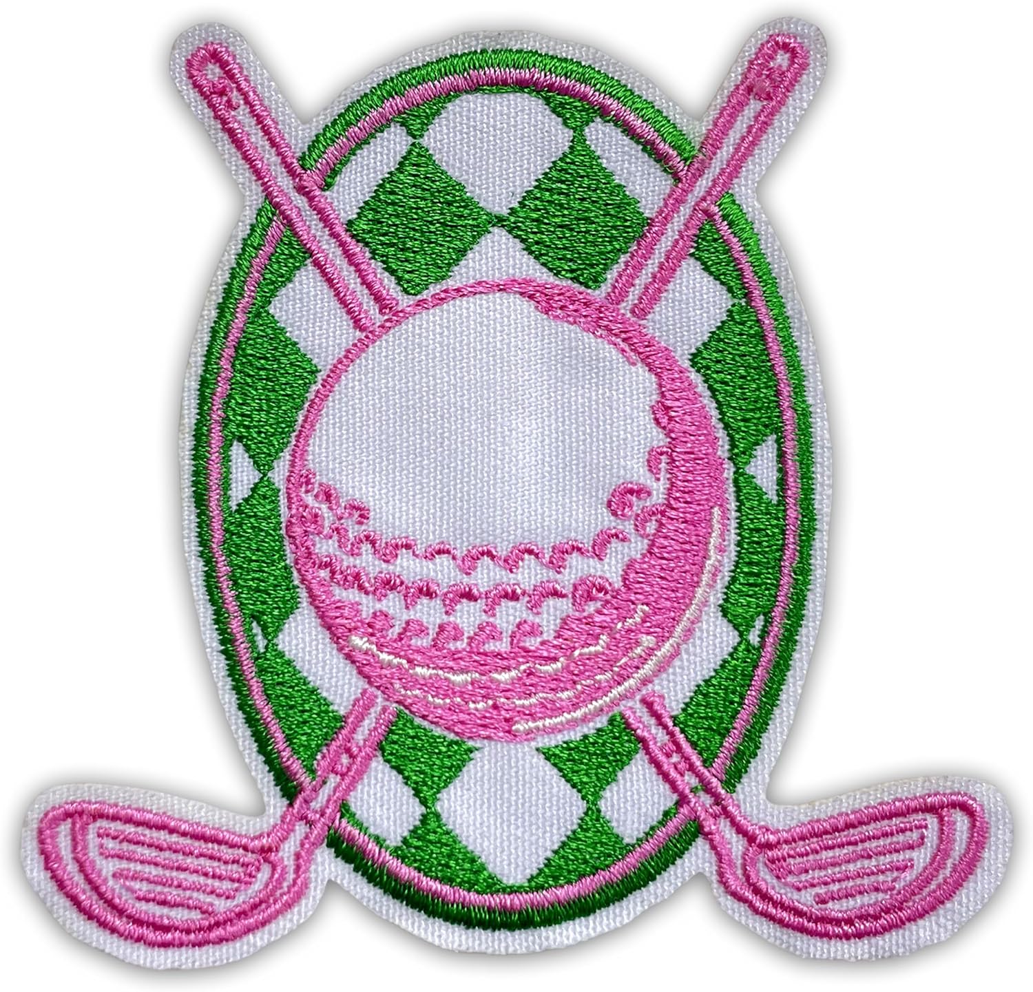 Play Golf Morale Patches 3 Inches Funny Golf Ball, Golf Course, Sports Fitness Gifts for Dad, Hook and Loop Embroidered Patch for Bags Vest Dog Harness, Tactical Military DIY Accessories Gifts Friend