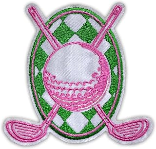 Play Golf Patch 3 Inches Golf Ball, Golf Course, Sports, Fitness Gifts for Dad Iron On/Sew On Embroidery Fabric Applique Patches for Trucker Hat Clothes Backpack DIY Golf Accessories Friend Dad Gift