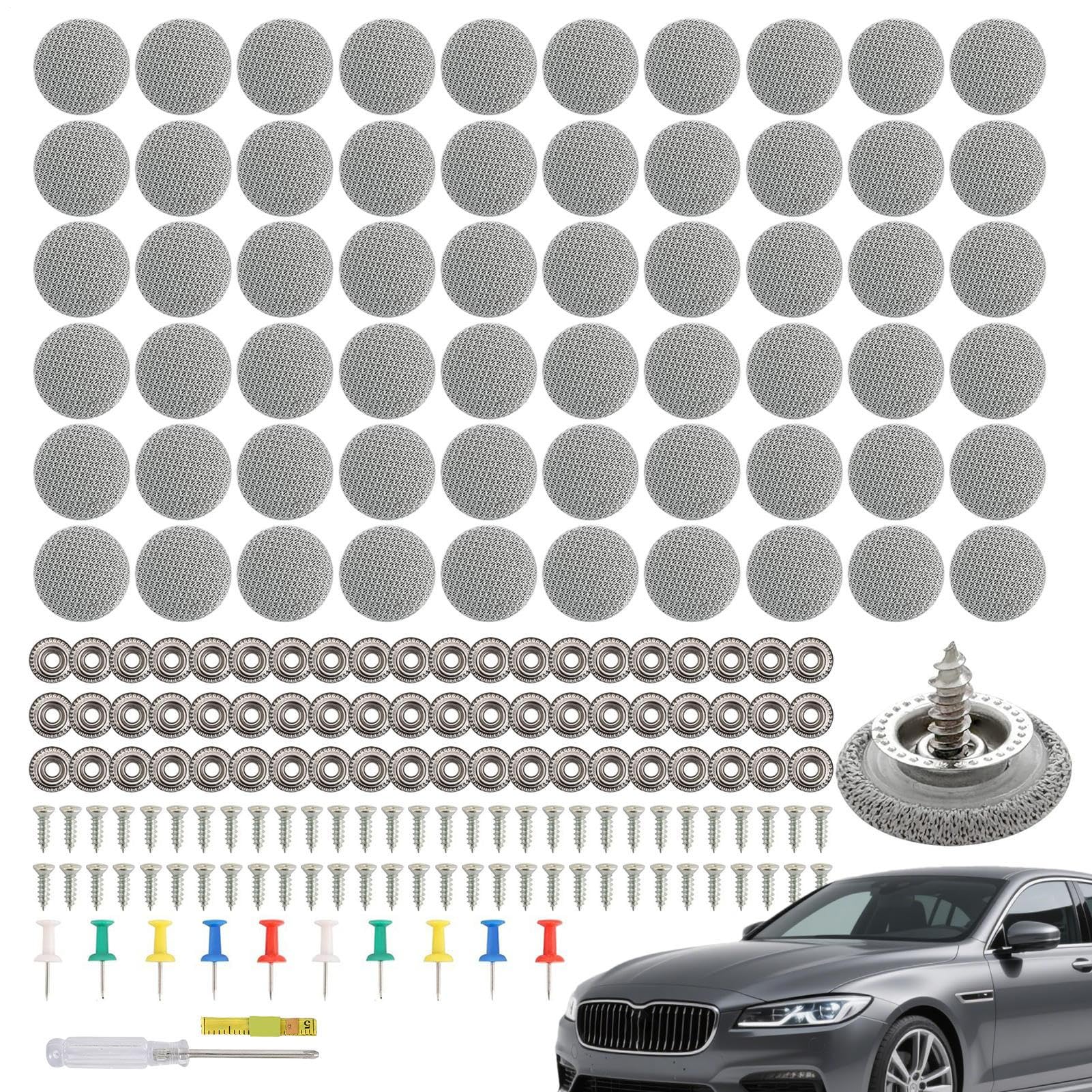Kit Riparazione Cielo Auto,Bottoni Rivetti per Auto | Fibbia Fissaggio Con Strumento Installazione Per Furgone Tetto Apribile