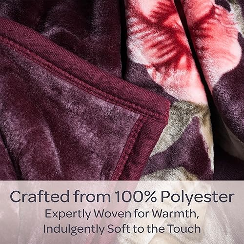 Miniatura 3 de Lavish Home Rose - Manta de visón de felpa gruesa y gruesa - 8 libras